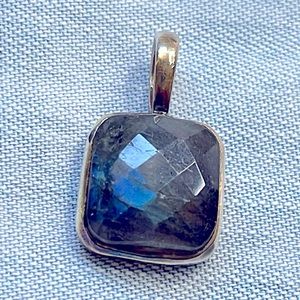 Vintage Labradorite pendant 925 sterling silver